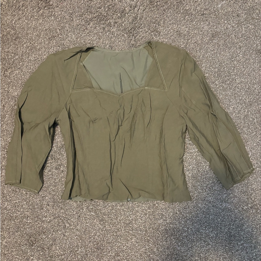 Olive Green Women's Top
